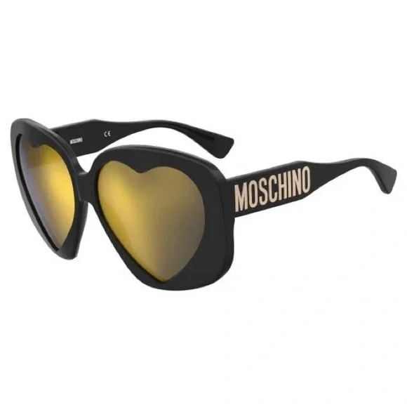 NWT Moschino Gold Mirror Sunglasses - Picture 1 of 2